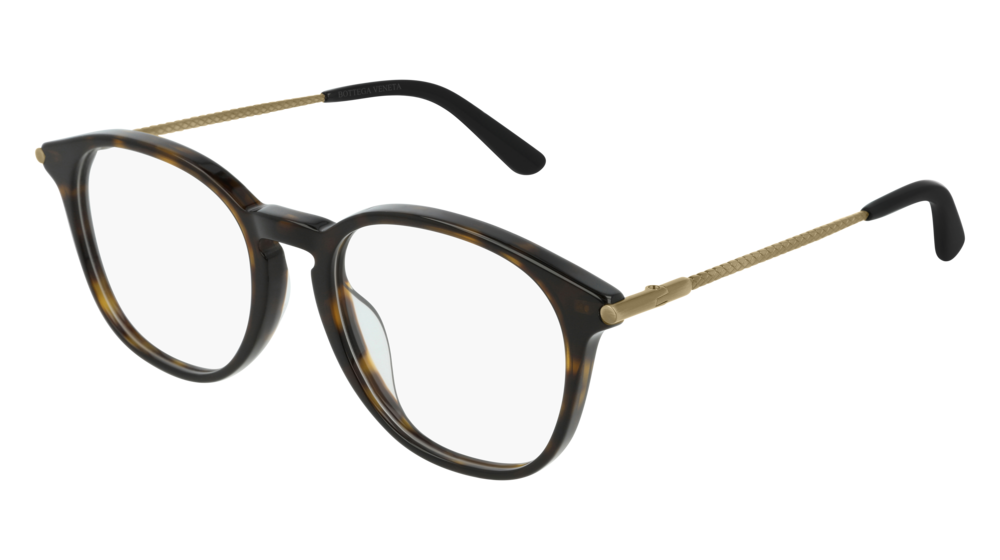 Bottega Veneta Optical Frame Man Havana Gold Transparent