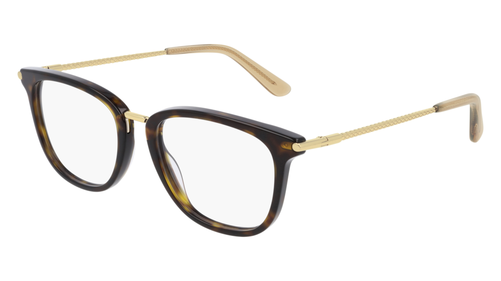 Bottega Veneta Optical Frame Man Havana Gold Transparent