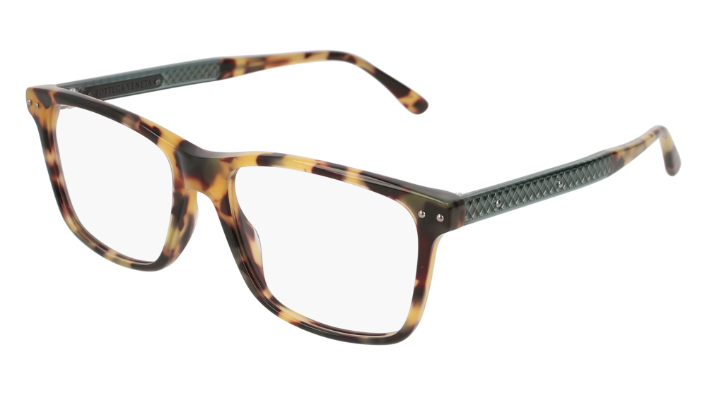 Bottega Veneta Optical Frame Man Havana Green Transparent