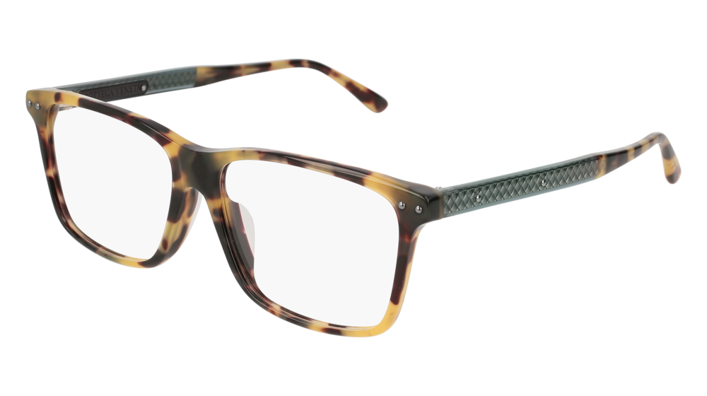 Bottega Veneta Optical Frame Man Havana Green Transparent