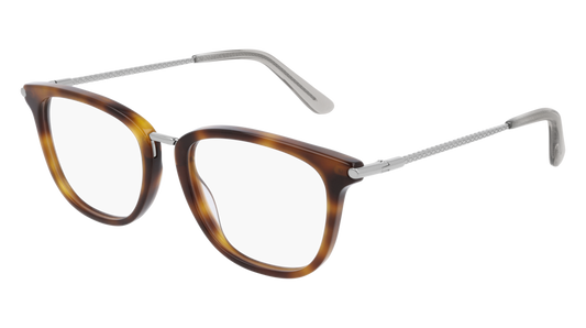 Bottega Veneta Optical Frame Man Havana Ruthenium Transparent