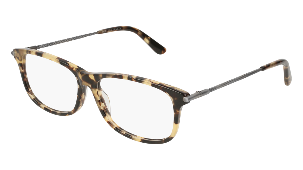 Bottega Veneta Optical Frame Man Havana Silver Transparent