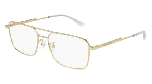 Bottega Veneta Optical Frame Man Gold Gold Transparent