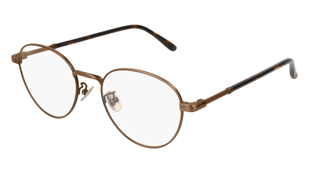 Bottega Veneta Optical Frame Unisex Bronze Bronze Transparent