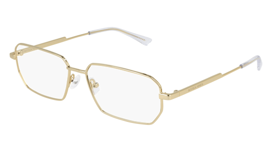 Bottega Veneta Optical Frame Unisex Gold Gold Transparent