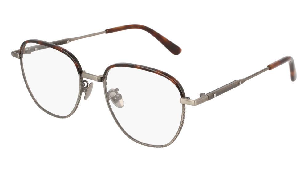 Bottega Veneta Optical Frame Unisex Silver Silver Transparent