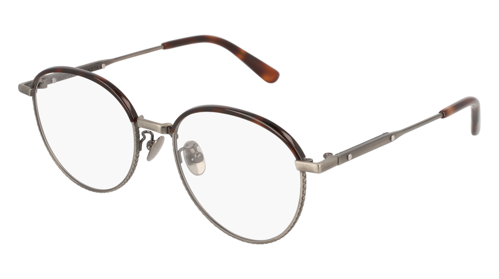 Bottega Veneta Optical Frame Unisex Silver Silver Transparent