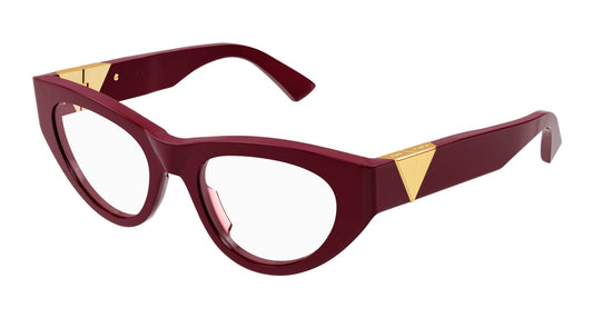 Bottega Veneta Optical Frame Woman Burgundy Burgundy Transparent