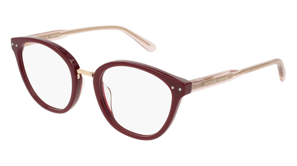 Bottega Veneta Optical Frame Woman Burgundy Nude Transparent