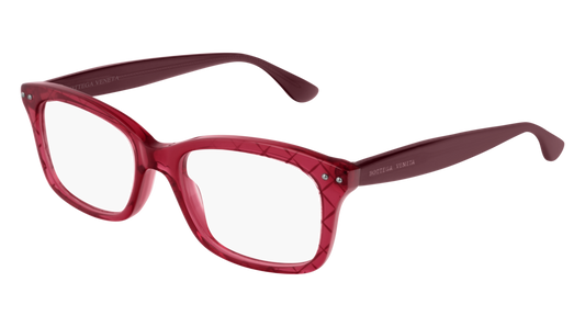 Bottega Veneta Optical Frame Woman Fuchsia Violet Transparent