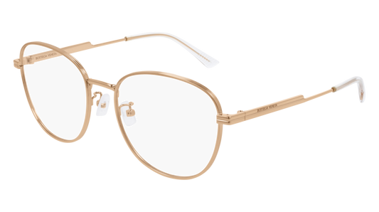 Bottega Veneta Optical Frame Woman Gold Gold Transparent