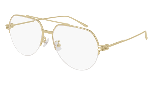 Bottega Veneta Optical Frame Woman Gold Gold Transparent