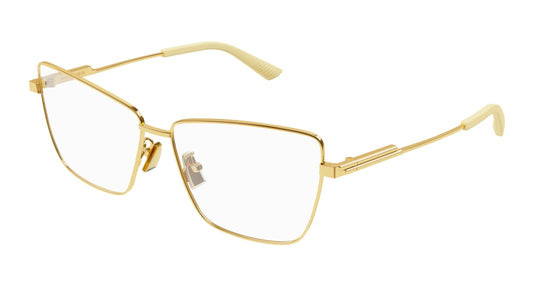 Bottega Veneta Optical Frame Woman Gold Gold Transparent