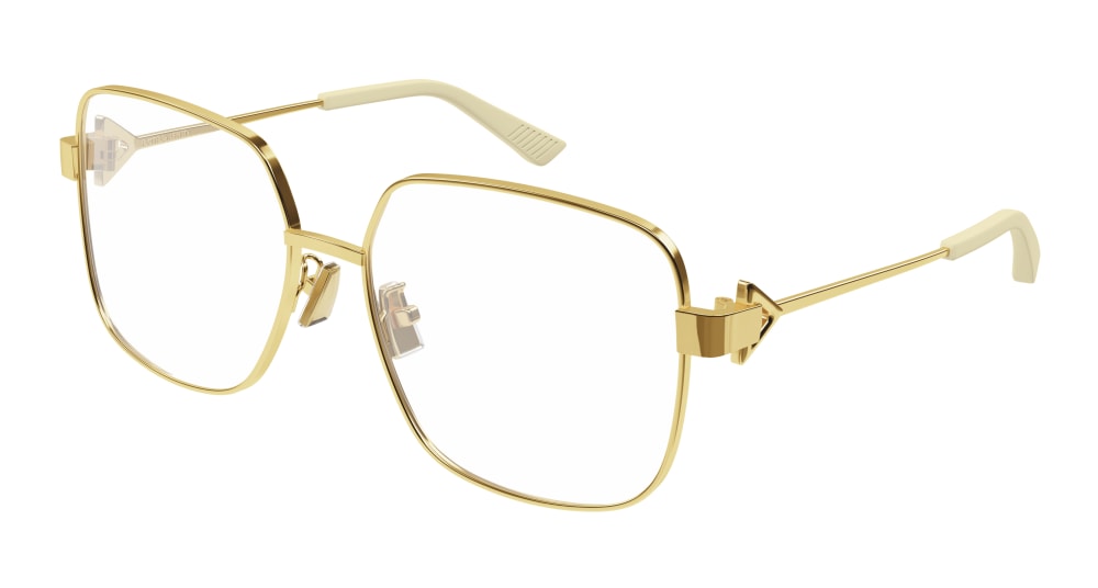 Bottega Veneta Optical Frame Woman Gold Gold Transparent