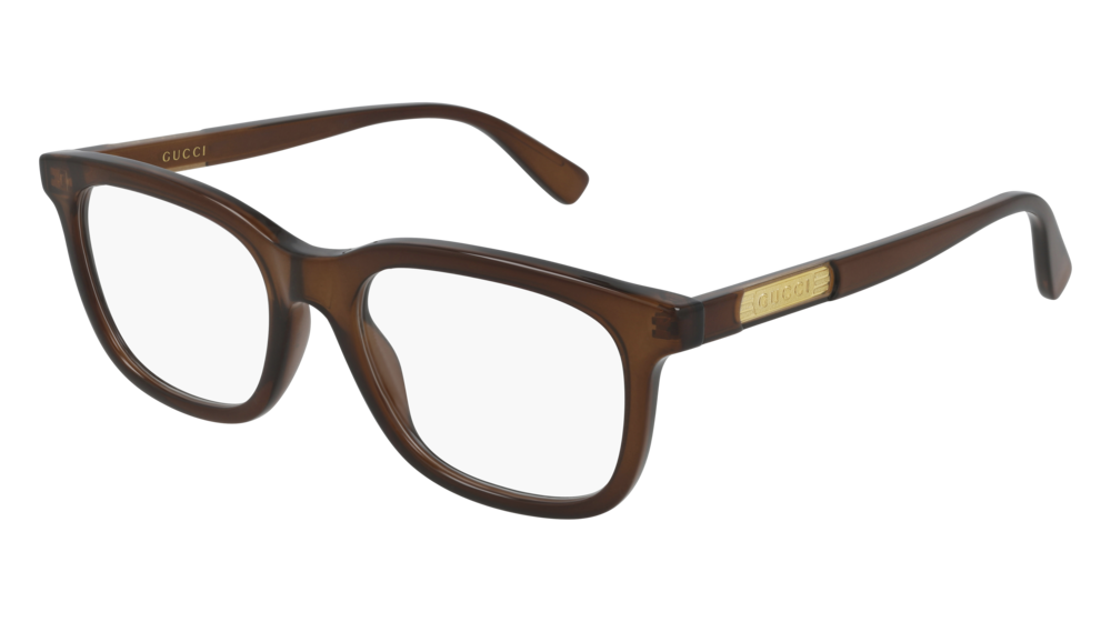 Gucci Optical Frame Man Brown Brown Transparent