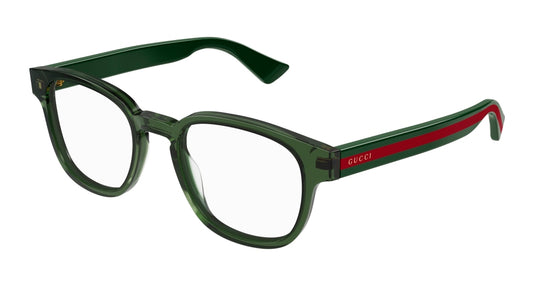 Gucci Optical Frame Man Green Green Transparent