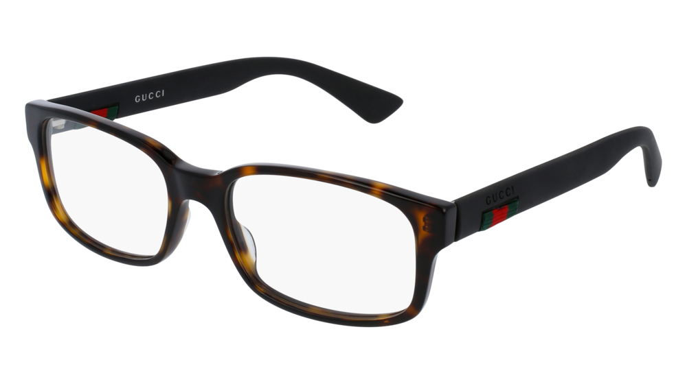 Gucci Optical Frame Man Havana Black Transparent