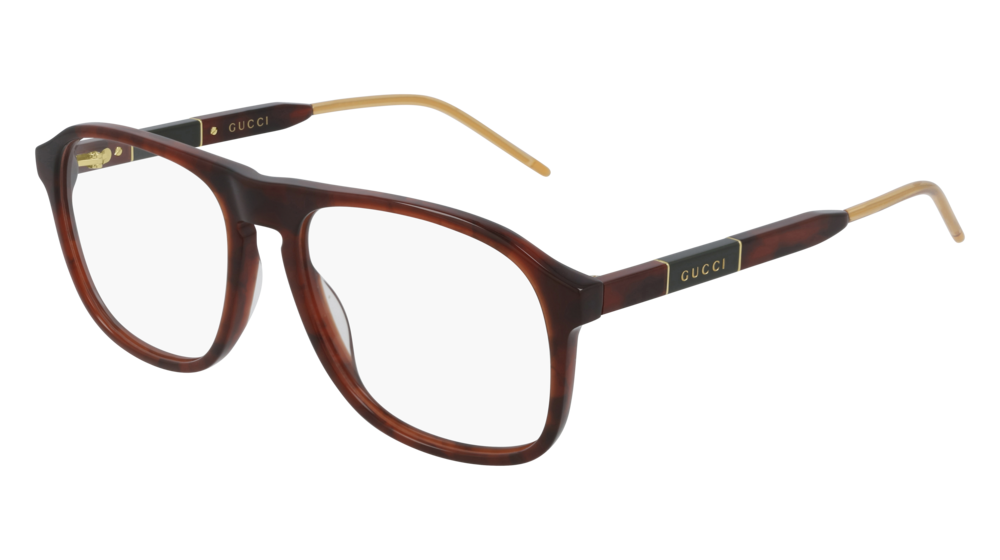 Gucci Optical Frame Man Havana Havana Transparent