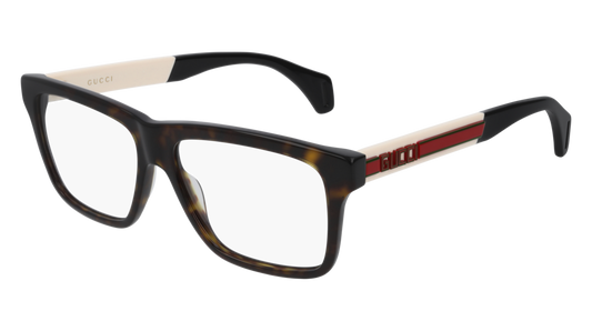 Gucci Optical Frame Man Havana Ivory Transparent