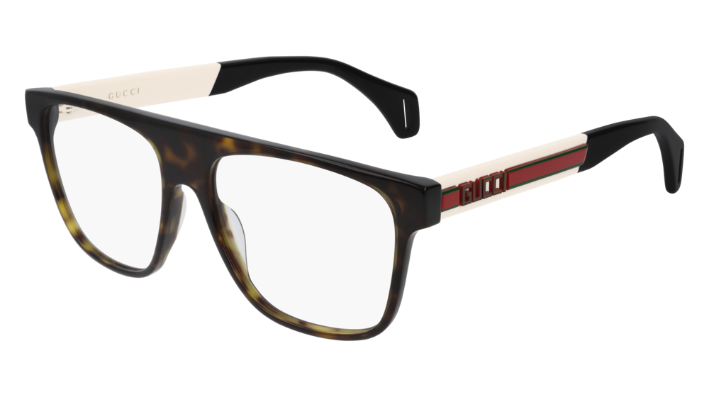 Gucci Optical Frame Man Havana Ivory Transparent