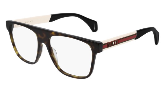 Gucci Optical Frame Man Havana Ivory Transparent