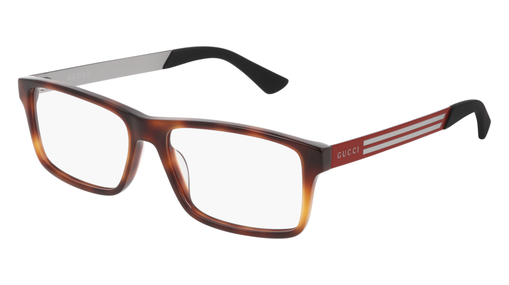 Gucci Optical Frame Man Havana Red Transparent