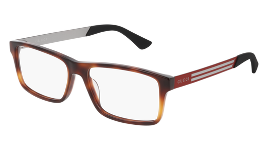 Gucci Optical Frame Man Havana Red Transparent