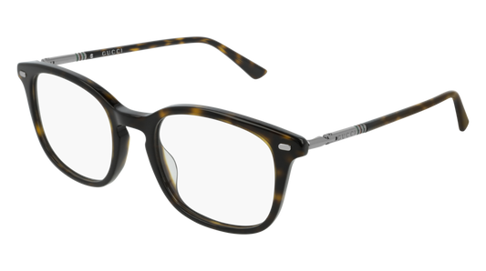 Gucci Optical Frame Man Havana Ruthenium Transparent