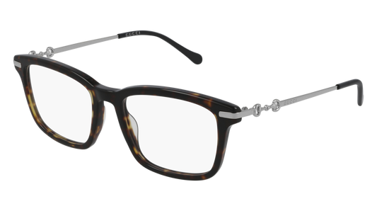 Gucci Optical Frame Man Havana Silver Transparent