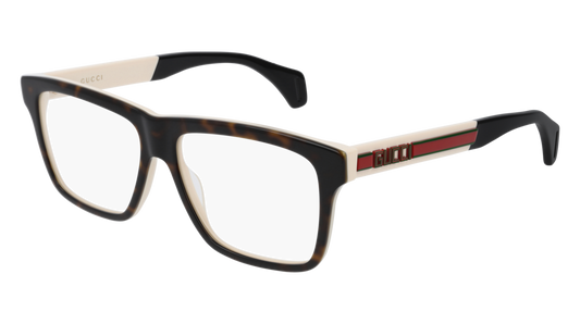 Gucci Optical Frame Man Havana White Transparent