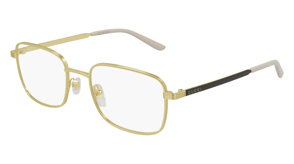 Gucci Optical Frame Man Gold Brown Transparent