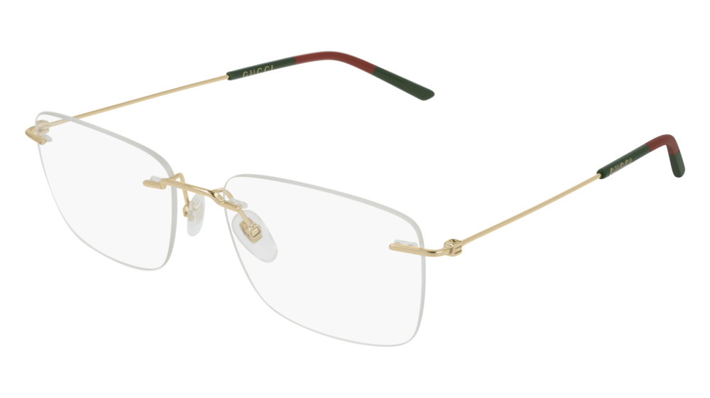 Gucci Optical Frame Man Gold Gold Transparent