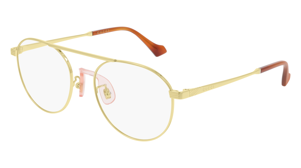 Gucci Optical Frame Man Gold Gold Transparent