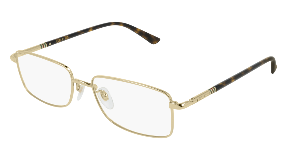 Gucci Optical Frame Man Gold Havana Transparent