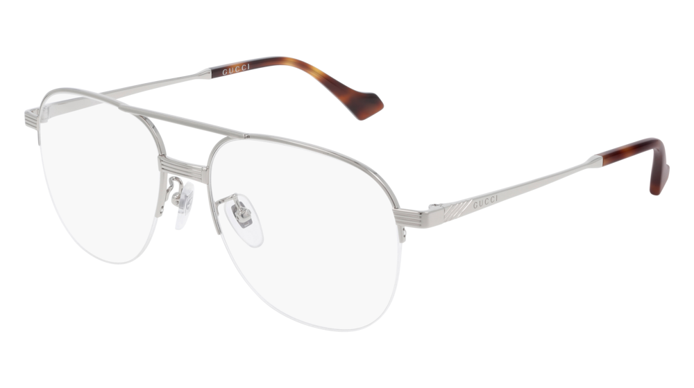 Gucci Optical Frame Man Silver Silver Transparent