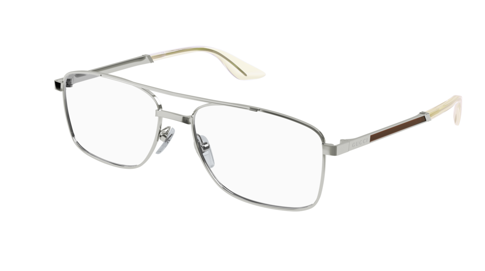 Gucci Optical Frame Man Silver Silver Transparent