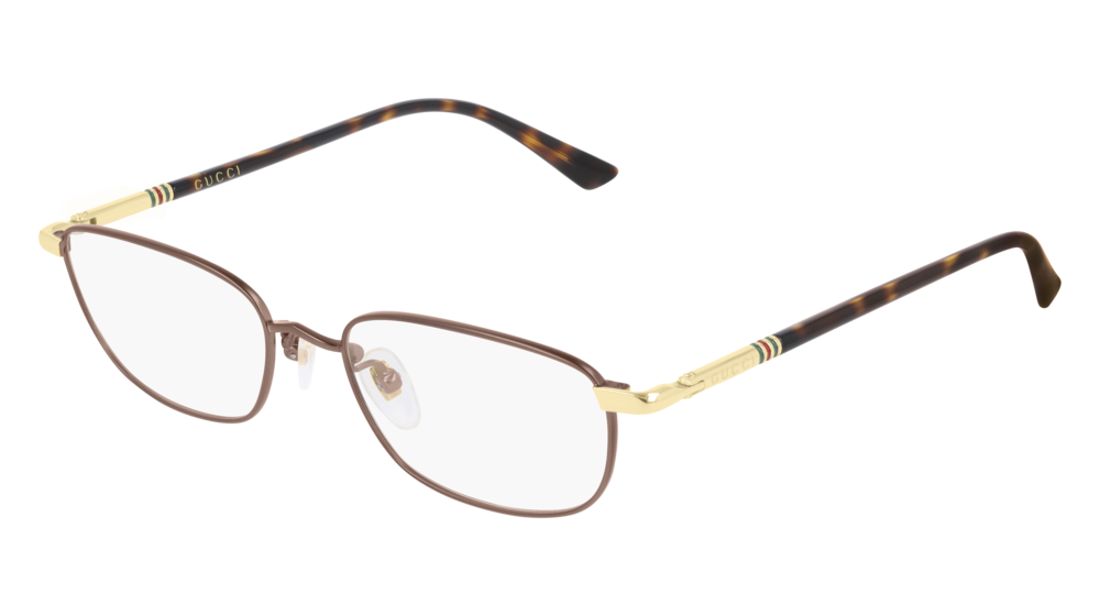 Gucci Optical Frame Man Brown Havana Transparent