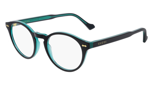 Gucci Optical Frame Unisex Black Black Transparent