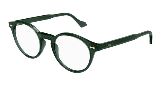 Gucci Optical Frame Unisex Green Green Transparent