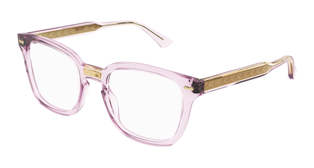 Gucci Optical Frame Unisex Pink Pink Transparent