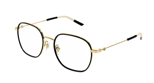 Gucci Optical Frame Unisex Gold Gold Transparent