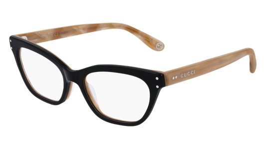 Gucci Optical Frame Woman Black Brown Transparent