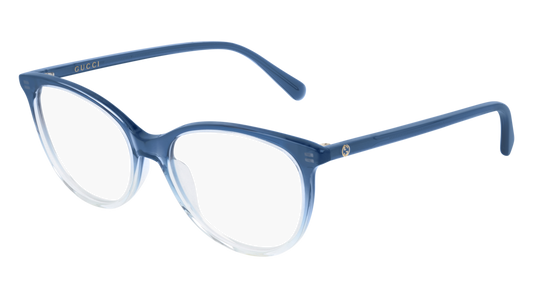 Gucci Optical Frame Woman Blue Blue Transparent