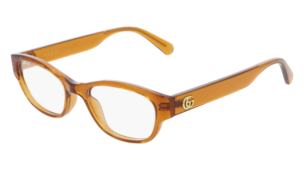 Gucci Optical Frame Woman Orange Orange Transparent