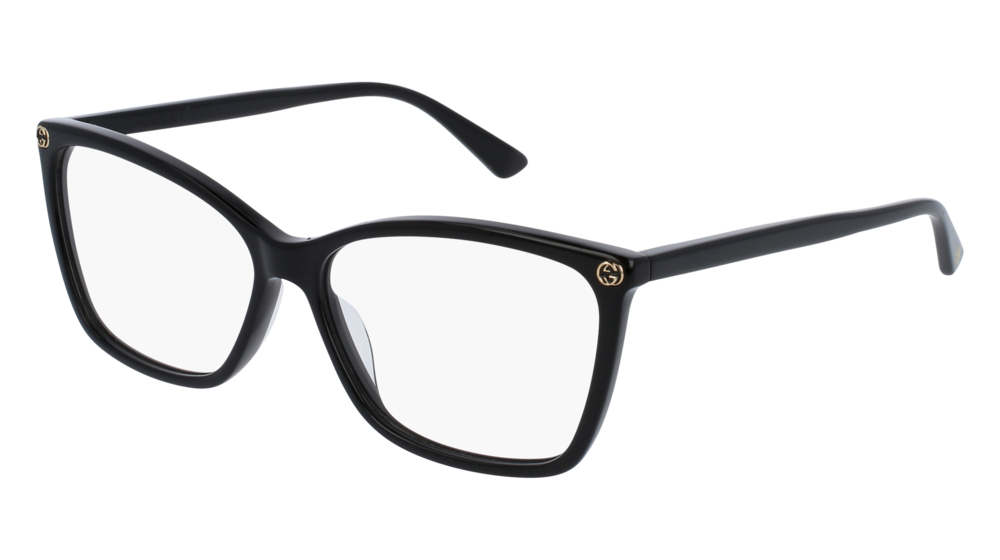 Gucci Optical Frame Woman Black Black Transparent