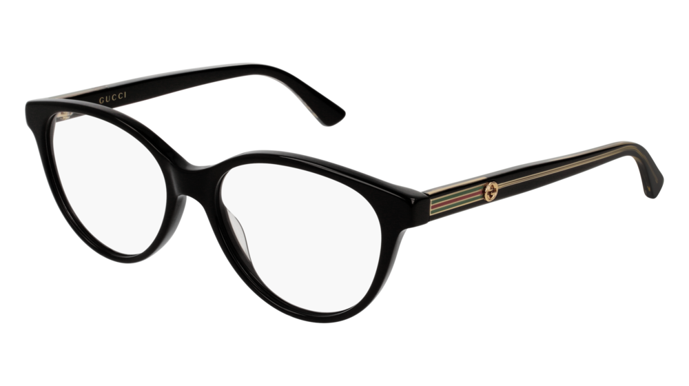 Gucci Optical Frame Woman Black Black Transparent