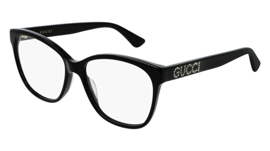 Gucci Optical Frame Woman Black Black Transparent