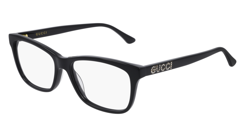 Gucci Optical Frame Woman Black Black Transparent