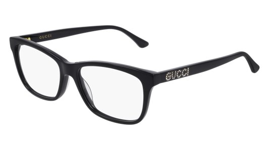 Gucci Optical Frame Woman Black Black Transparent