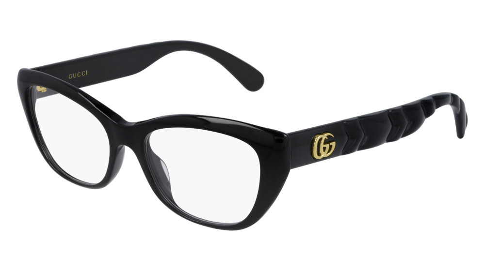 Gucci Optical Frame Woman Black Black Transparent